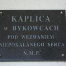 Church of the Immaculate Heart of Mary in Bykowce 10 board name