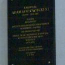 Plaque to Adam Kozłowiecki in Basilica in Stara Wieś