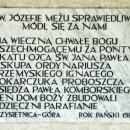 Przysietnica, kostel, pamětní deska