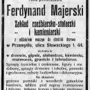 Advertisement Ferdynand Majerski (1912)